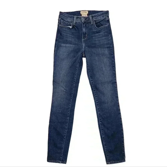 L'Agence Margot High Rise Medium Blue Denim Skinny Jeans 25 - Picture 1 of 14